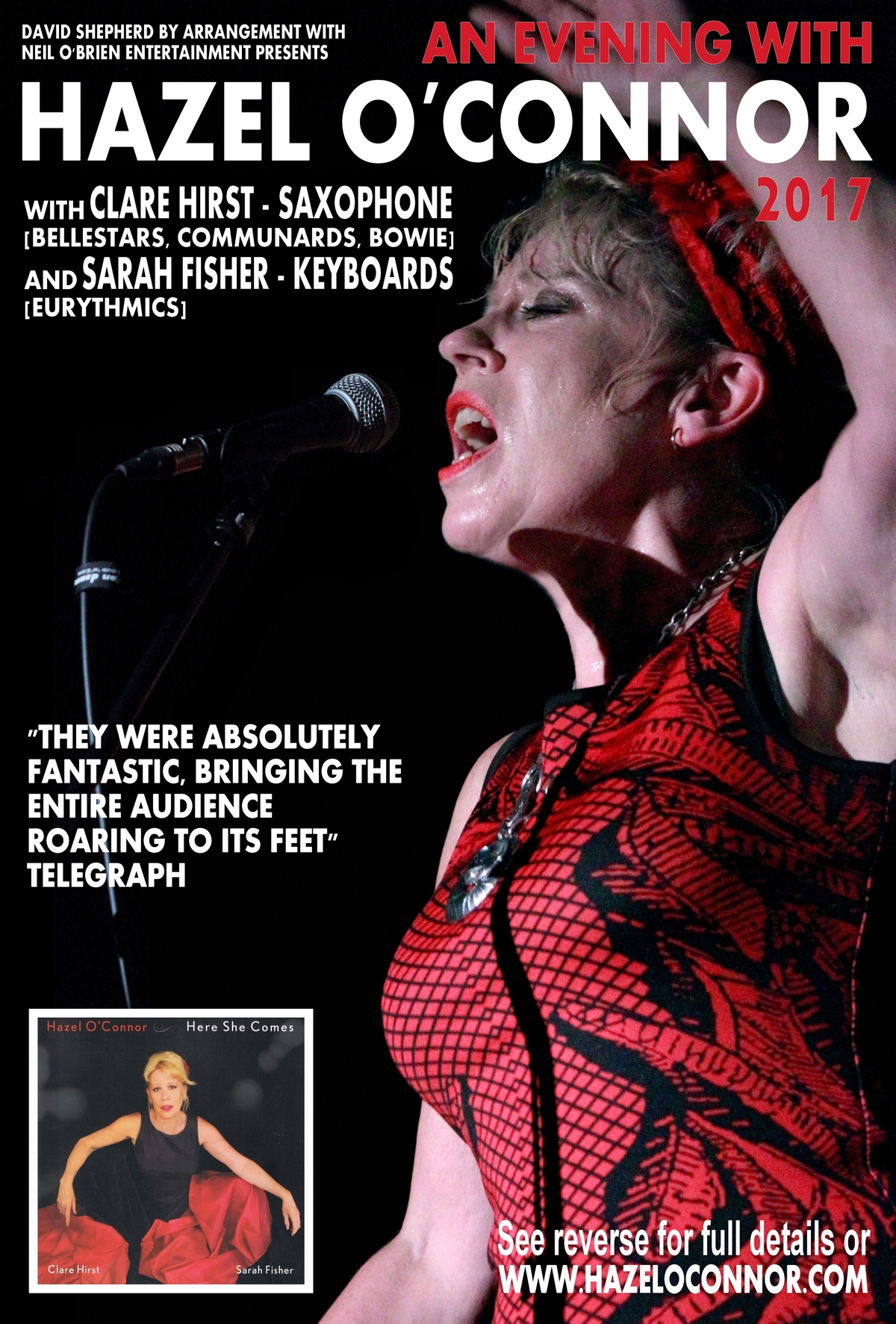 An Evening With Hazel OConnor 2017 - Front