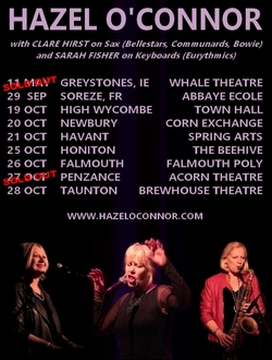 Hazel O'Connor An Evening With Tour 2018 Hazel O'Connor An Evening With Tour 2018