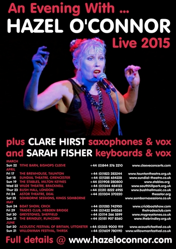 Hazel O Connor Official Tour Schedule